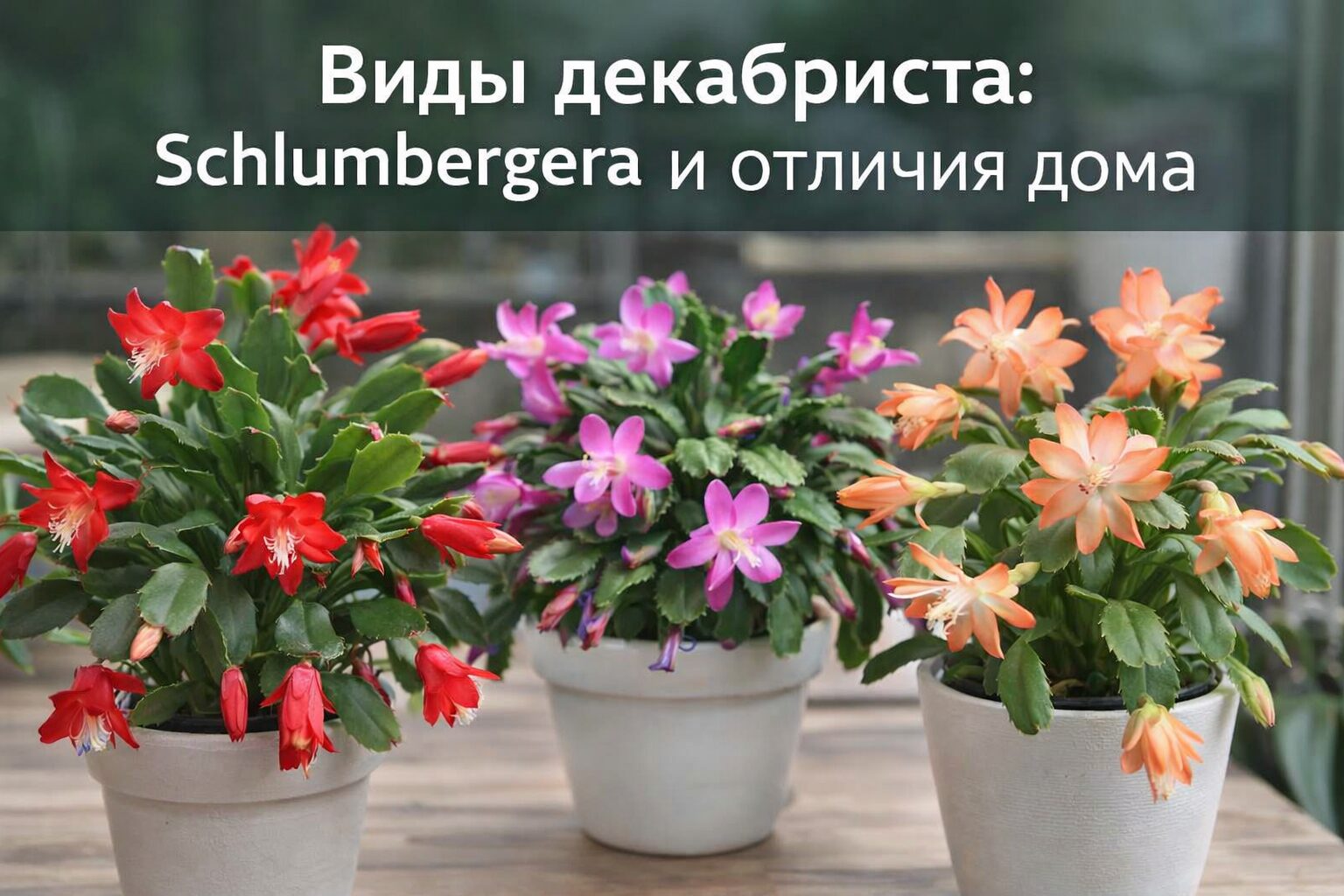 Виды декабриста Schlumbergera: разные сорта и отличия дома